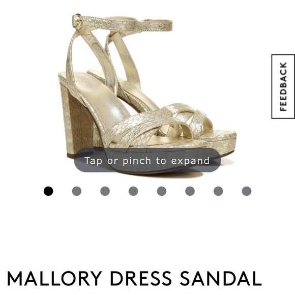 Naturalizer Mallory platform sandals - gold- 6.5 WIDE - Picture 1 of 4